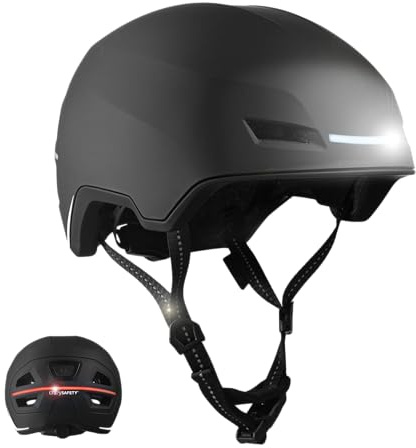 Casco da Bicicletta con Visiera e Indicatore | Unisex per Uomo e Donna | Per E-bike e Mountain Bike | Chiusura Magnetica Tedesca Fidlock per un Facile Utilizzo