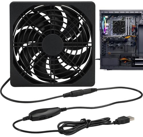 Monozoz Ventilador USB para PC | Ventilador externo ajustable para PC - Ventilador de refrigeración portátil multiusos para electrodomésticos