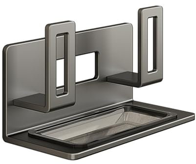 NBSHWTY Topfdeckelhalter Wand, Kein Stanzen Erforderlich Wandmontage Deckelhalter with Wassertablett, Deckelhalter Wand für Pfannendeckel Schneidebrett