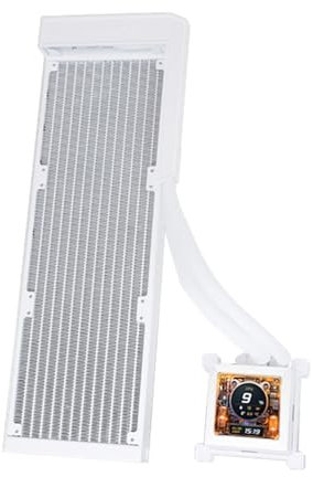 LIANLI LL-HS-LCD-360-N-WT Kit de refrigeración de agua simple, modelo sin ventilador, HydroShift LCD 360 sin ventilador, blanco, diseño de montaje lateral, pantalla de 2,8 pulgadas, pantalla IPS LCD