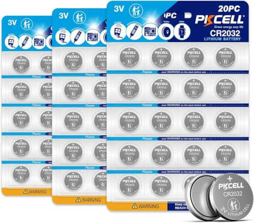 PKCELL 60 Stück CR2032 Batterien 3V Lithium Ideal für Autoschlüssel Waagen | Universelle Gerätekompatibilität Auslaufsichere Versiegelung Quecksilberfrei & zertifiziert Feuchtgeschützte Einzelverpackung