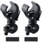 heavenlife 2 Piezas Soporte para Linterna de Bicicleta, Abrazadera Manillar Bicicleta, Giratorio de 360 °, Estilo Hebilla Doble para Cámara de Acción, GPS