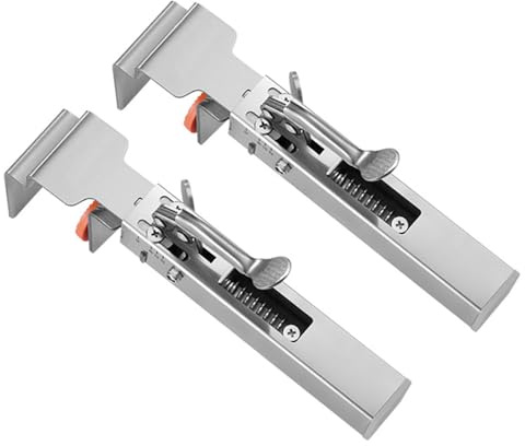 Pince Facade Tiroir, 2PCS Pinces de Montage de Tiroir, Pince de fixation de tiroirs réglable en acier inoxydable, gabarit de quincaillerie d'armoire pour outils d'installation (2PCS)