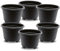 SIDSONS Large Sleek Black Planter 39cm - Plastic Plant Pots, Indoor Flower Pot, Outdoor Garden Patio Planters, Marked Drainage Hole, Round Planter With Feet, Herb Plant Container (6, 39cm Sleek Black)