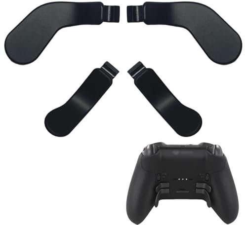 4 PCS Elite Controller Paddles for Xbox One Elite Controller Series 2 Model 1797/1698,Stainless Steel Replacement Parts for Xbox Elite Controller Series 2 Core(Black)