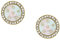 Fossil Damen Ohrringe aus goldfarbenem Edelstahl mit Pfosten-/Bolzenverschluss, Gold und Glitzer