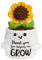 ZcrPrn Teacher Gifts, Thank You For Helping Me Grow, Crochet Sunflower Gifts, Appreciation Gifts for Teacher Women, Best Teacher Gifts for Nursery Teacher Teaching Assistant