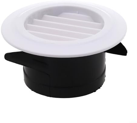 Ventilación interior de conducto con rejilla, ventilación redonda ajustable con malla de mosquitera con volumen de aire ajustable para tuberías de conducto, sistemas de aire acondicionado (100 mm)