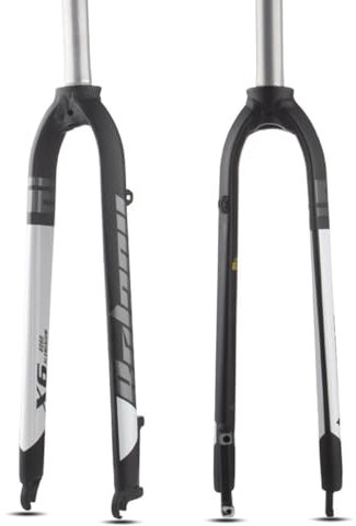 TOTLAC Fourche de vélo 26 Pouces 27,5 Pouces 29 Pouces VTT Fourche Rigide 1-1/8'' Tube Droit Vélo de Route Fourche Dure Alliage d'aluminium Frein à Disque Vélos Fourche Avant à dégagement