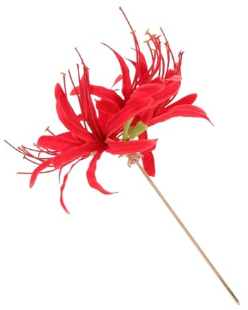 Épingles à cheveux chinoises traditionnelles, épingle à cheveux de lys d'araignée rouge - Pince à cheveux chinoise, Coiffe vintage chinoise traditionnelle, multifonctionnelle élégante