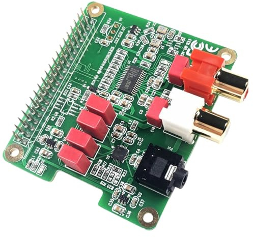 HiFi DAC HAT für Raspberry Pi 5/4/3B+/Zero, PCM5122 Audio-Karte, 384kHz/32bit HiFi Sound Shield mit RCA & 3.5mm Ausgang, Duale Oszillatoren & DOP, 112dB SNR