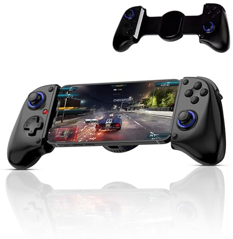 MIBBY D11 Wireless Bluetooth Gaming Controller Hall Triggers & Programmable Macros-Mobile Gamepad with 3D Joystick for Android, iOS, Windows & Switch, Phone Controller for Cloud Gaming & Amazon Luna