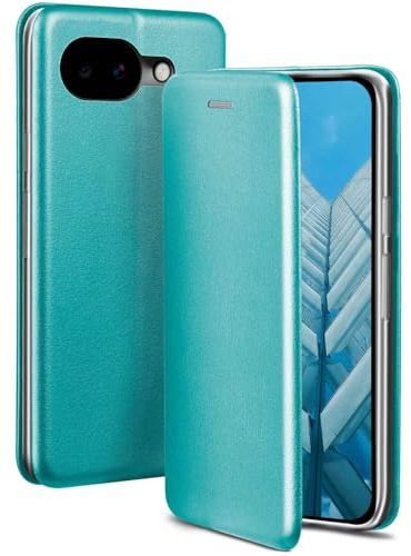 ONEFLOW Business Case für Google Pixel 10a Handyhülle klappbar mit Standfunktion, Klapphülle Flipcase Cover Dünn, PU Leder Hülle mit Kartenfach, 360 Grad Schutzhülle, Mint Blau