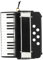 Broadway Gifts - Schwarzer Akkordeon-Hängeschmuck (Höhe 7,6 cm) - Metall - Weihnachten