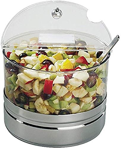 APS 11849 TOP FRESH TOP Kühles Frische-Bowl-Maxi-Set mit 1 hochglanzpolierter Säule, 1 Kühler, 1 Schüssel, 1 Abdeckung mit Karten, Ø 22 x 18 cm 4 ltr.