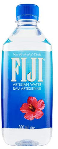 Fiji Water - Eau Minérale Plate des Îles Fidji - bouteilles de 50cl - Eau Artésienne Enrichie en Minéraux - Filtration Naturelle, Conditionnée sans Contact avec la Main de l'Homme -