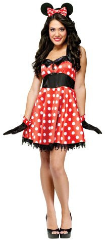 Fun World Women's Sml/Med Retro Miss Mouse Adlt Adult Sized Costumes, Multi, S/M