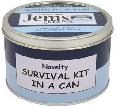 Kit di sopravvivenza per pensionamento, in barattolo di latta, umoristico (in lingua inglese), regalo per pensionamento, con biglietto d’auguri,...