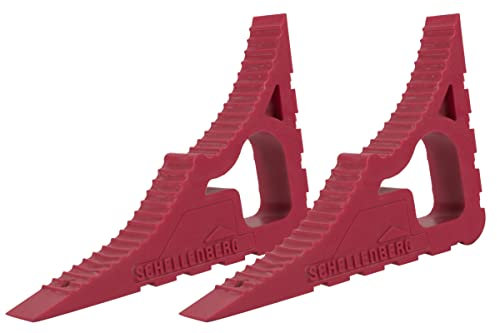 Schellenberg 66364 Fensterstopper und Türstopper Doppelpack, Türkeil, Fenster Sicherung gegen zuschlagen, Pink, 2er Set