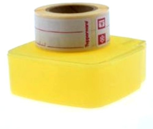 1a TUPPER E32 Gefrier-Etiketten mit Spender 100 Stck --- gelb