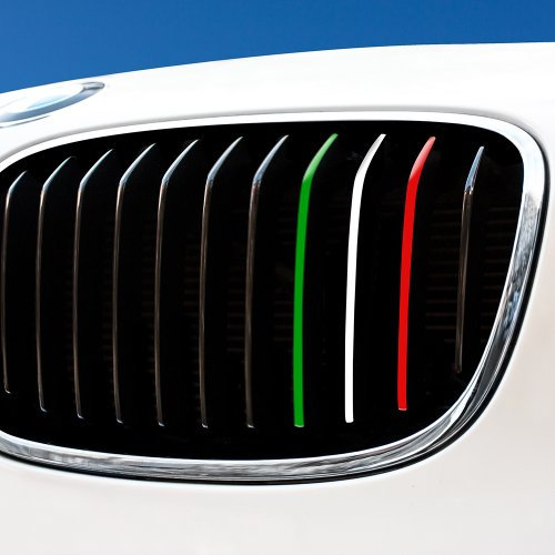 Motoking Nierenaufkleber Italien - Grün/Weiß/Rot - REFLEKTIEREND für alle BMW Modelle