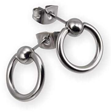 Fly Style Ring der O BSDM Ohrstecker - Geschichte der O Ohrringe aus Edelstahl - Story of O Chirurgenstahl Ohrringe