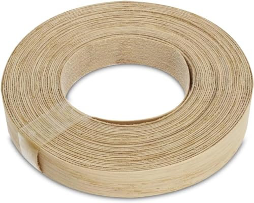 WoodPress® Real Oak Veneer Edging Tape – 15mm x 7.5m | Pre-Glued Iron on Edge Banding w/Hot Melt Adhesive