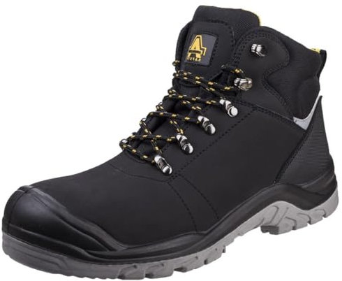 Amblers Safety Unisex AS252 Lightweight Water Resistant Leather Safety Boot, Black, Size UK 4