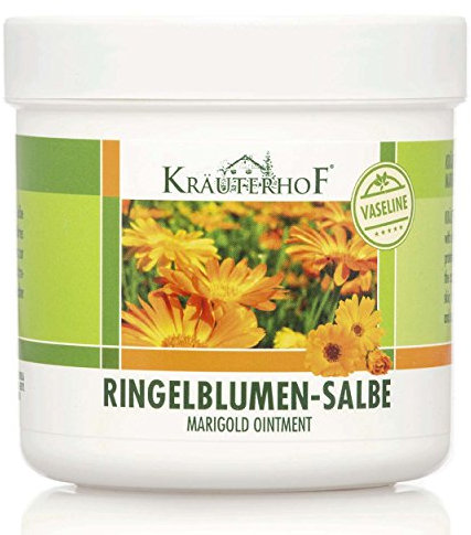 Kräuterhof 5er Vorteilspack Ringelblumen-Salbe mit Vaseline, 5 Dosen a 250ml