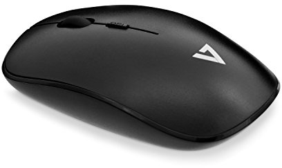 V7 4-Button Black Wireless Optical Mouse with adjustable dpi - MW200, MW200-1N