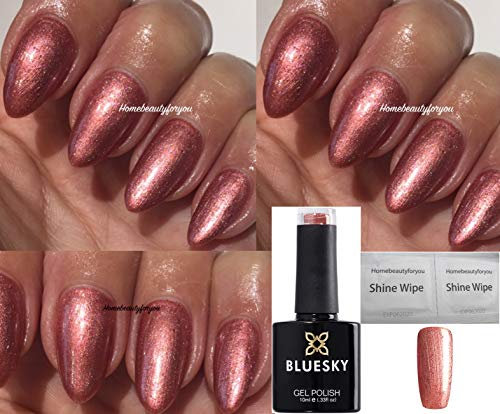 Bluesky Gel Nail Polish Bronze Color Bronze Shimmer Autumn Winter Color Untitled Nail 80617 UV LED Soak Off 10ml,