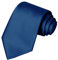 KissTies herren feste satin krawatte reine farbe krawatte krawatten + geschenkbox einheitsgröße royal navy blau