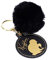 Fantastic Beasts Schlüssel- anhänger Niffler bedruckt, goldfarben/schwarz, Polyurethean, auf Headerkarte.