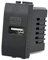 Caricatore USB 5V 2,1A Compatibile Con Bticino Living Light,Presa USB Da Parete Per Scatola 503 504 505 Fast Charge (Nero)