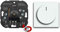 5 Jahre Garantie! EBROM® Unterputz LED Dimmer Drehdimmer + Busch Jäger Dimmerabdeckung 6540-84-102 Studioweiß glänzend Future Linear, Phasenabschnitt für LED 5-150 Watt + dimmbare Halogen 15-400 W/VA