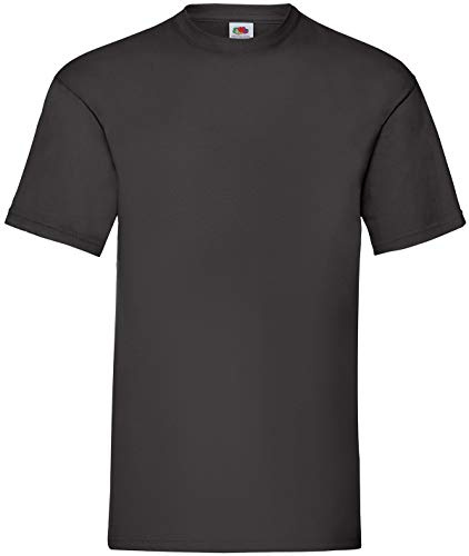 Fruit of the Loom Iconic T-Shirt - Fashion Fit, Taped Neck Black 9-11 Years
