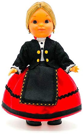 Folk Artesanía Regionale Puppe Kollektion 25 cm mit typischem Bergkleid Santander Cantabria Spanien.