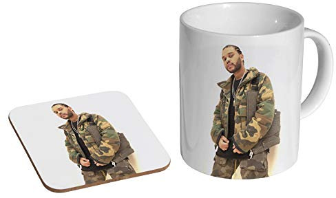 The Weeknd ABEL Tesfaye Camo Tasse à café en céramique + sous-verre Coffret cadeau