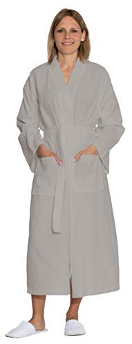 ZOLLNER Accappatoio - soffice e piquè sensibile sulla pelle - Unisex - cotone - marrone - XL - lavabile a 60°C - qualità alberghiera - Certificato OEKO TEX (R)