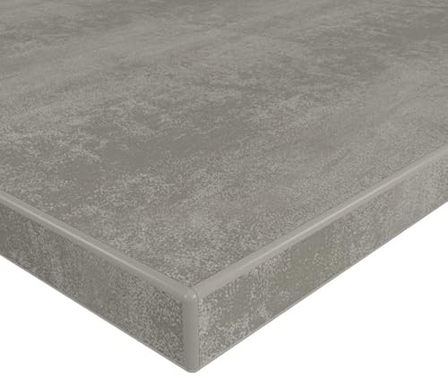 MySpiegel.de Tischplatte Holz Zuschnitt nach Maß Beschichtete Holzdekorplatte Beton hell in 19mm Stärke (80 x 80 cm, Beton Hell)