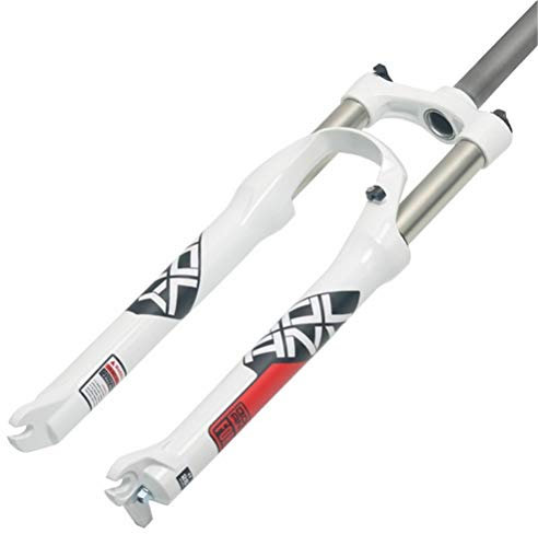 YUONG Fourche Suspension À Distance Lock Out Fourche Suspendue Montagne Fourche Vélo VTT Fourche Smart Lock Out Amortissement Ajuster 100mm De Débattement,White a,27.5