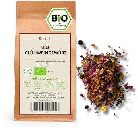 Kamelur 500g BIO Glühwein Gewürz, aromatische BIO Glühweingewürze für winterlichen Genuss – Glühweingewürz in biologisch abbaubarer Verpackung