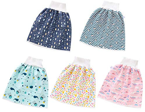 Baby-Windelrock, Waschbar, Trainingsrock Für Baby, Jungen, Wiederverwendbar Für Einen Guten Schlaf Lernhose Baumwollstoff Mit Hoher Taille Wasserdichte Windelunterwäsche