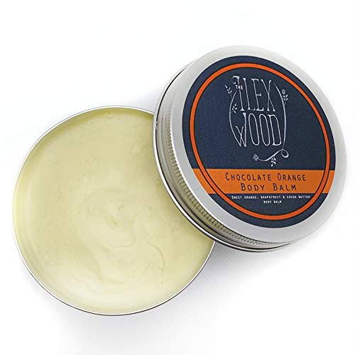 Veganer Schoko-Orangen-Körperbalsam - 250 ml. Mit Orange und Kakaobutter. 100% natürliche Körperbuttercreme. Handgefertigt im Vereinigten Königreich. Tierversuchsfrei, palmölfrei, plastikfrei