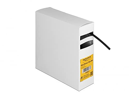 Delock Schrumpfschlauch Box, Schrumpfungsrate 3:1, 5 m x 3,2 mm schwarz