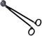 CUNAOUK Kerzendochtschneider, Kerzendochtschneider, polierter Edelstahl, Holzdochte, Öllampe, Kerzenzubehör, Trimmer, Scherenschneider (schwarz)
