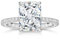 Michooyel Damen Ring 4ct Radiant Cut Zirkonia Verlobungsringe Smaragd Ehering, Smaragdschliff Versprechensring Sterling Silber 925