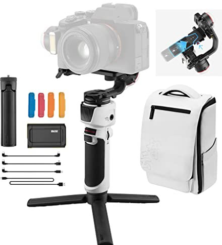 Zhiyun Crane M3 Combo, Handheld 3-Axis Gimbal Stabilizer Compatible w/ Mirrorless Camera Smartphone Action Cams,Tripod Phone Clip Included