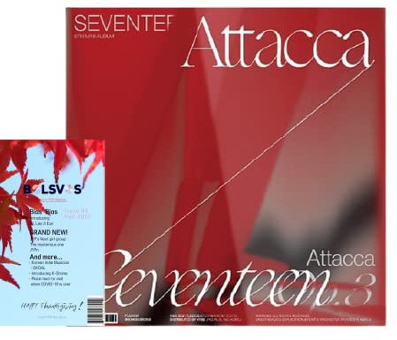 Seventeen - Attacca (9th Mini Album) [Op.3 ver.] 1 Album+BolsVos K-POP Webzine (20p), Decorative Stickers, Photocards
