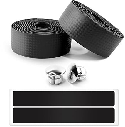 Hwanjia Bike Handlebar Tapes EVA Bicycle Bar Tape Cycling Handle Wraps with Reflective Bar Plugs for Touring Cycling and Road Racing